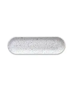 Овальные тарелки Terrazzo размером 18 x 5,5 дюймов, набор из 4 шт. Q Squared, white/black