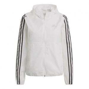 Куртка (WMNS) adidas W 3s Wb Sports Training Hooded Woven Jacket White GQ0594