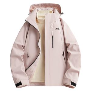 Куртка Unisex Hooded Moderate Soft Shell Jeep, розовый (fleece liner+single layer coat)