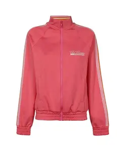 Толстовка с застежкой-молнией и эластичными манжетами Msgm, розовый