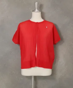 Прозрачное плиссированное болеро с коротким рукавом Studio Picone, цвет Red(020)