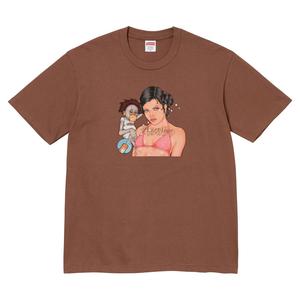 Футболки Unisex с круглым вырезом, умеренно прямого кроя Supreme, коричневый