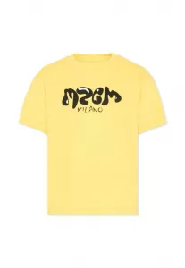 Футболка с принтом Msgm, Yellow