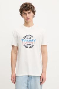 Хлопковая футболка Tommy Jeans, белый