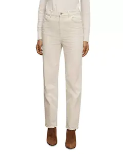 Джинсы Leah прямого кроя со средней посадкой, цвет экрю. Veronica Beard, белый