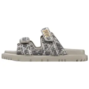 Тапочки-слайды Act, женские, серые DIOR, Original Shoe Box Included