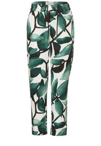 Зауженные брюки STREET ONE, цвет Green/Fir/White