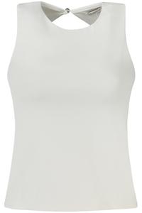 Топ женский Guess Jeans облегающего кроя с открытой спиной, белый