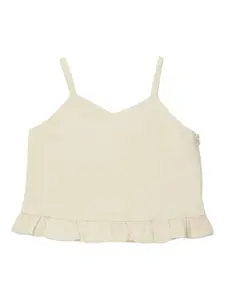 Топ с оборками Marni Kids, бежевый