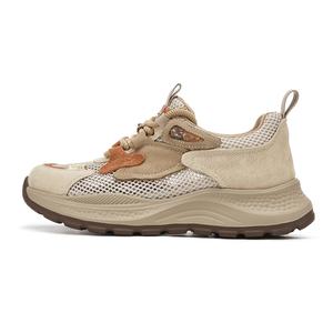 Низкие массивные кроссовки женские SHOUBA, Beige Orange