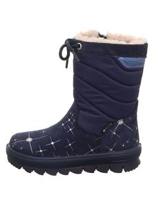 Кожаные зимние ботинки Флавия темно-синего цвета superfit