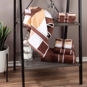 Portsmouth Home Oakville Velour Набор банных полотенец из 6 предметов, красный