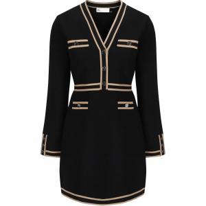 Платье Kendra с длинным рукавом TORY BURCH, черный