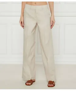 Льняные брюки Flare fit Michael Kors, бежевый