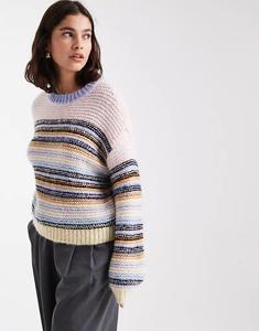 Вязаный джемпер премиум-класса Vero Moda в пастельную полоску