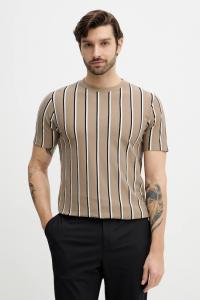 Хлопковая футболка Lindbergh, бежевый