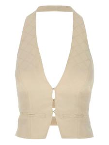 Топ с халтернеем Elisabetta Franchi, нейтральный