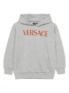 Худи с логотипом Versace Kids, серый
