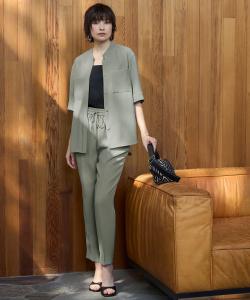 Легкие брюки из двойной ткани на шнуровке