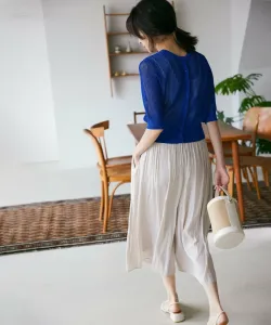 Брюки с легкой сборкой и глубоким декольте Suite, цвет Ivory [002]