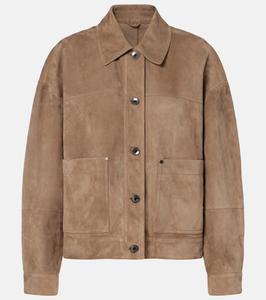 Замшевая полевая куртка Brunello Cucinelli, Cool Brown