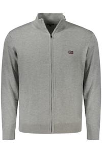 Мужской кардиган Norway 1963 на молнии с вышитым логотипом бренда, серый