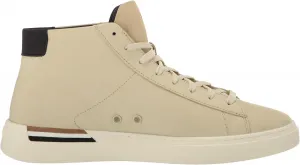 Мужские высокие кроссовки из кожи BOSS Clint, кремовый