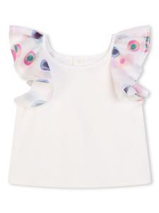 Chloé Kids блузка из органического хлопка с оборками, белый