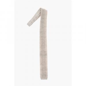 Галстук крючком из смеси льна Corneliani, бежевый