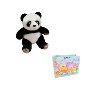 Mr. Toy Игрушка плюшевая имитация черного медведя, собаки и панды, высота 23 см