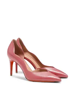 Женские кожаные туфли на высоком каблуке Santoni, розовый