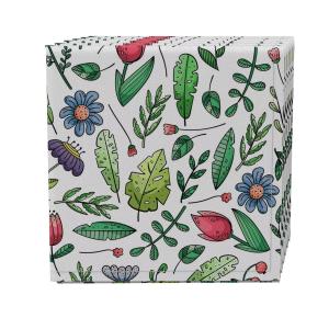 Набор салфеток из 4 шт., 100% хлопок, 20x20 дюймов, Leaves and Flowers Garden