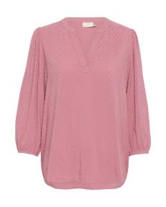 Блузка с коротким рукавом Kaffe Blouse Anny, темно-розовый
