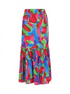 Юбка длиной до колена IZIA, цвет pink multicolor