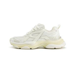 RASS Кроссовки для бега с низким верхом, увеличивающие рост, с мягкой амортизацией, с керамической эмалью белого цвета, унисекс