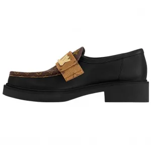 LOUIS VUITTON Лоферы женские Academy, черно-коричневые