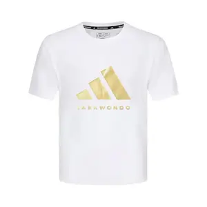 Adidas Футболка с коротким рукавом white gold для детей 3-7 лет