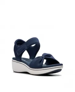 Женские сандалии Cloudsteppers Breeze Rae Sara Riptape на плоской подошве Clarks, синий