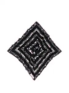 Шарф с жаккардовым узором и смешанными принтами Pucci, черный