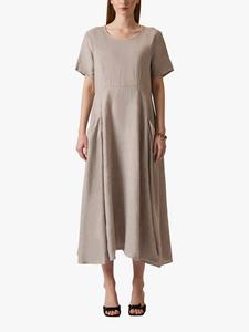 Платье из чистого льна с карманами James Lakeland, Taupe
