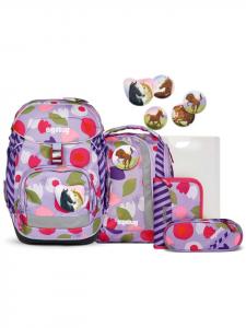 Ergobag Набор школьных рюкзаков из 6 предметов, BlütenzauBär 2024, фиолетовый