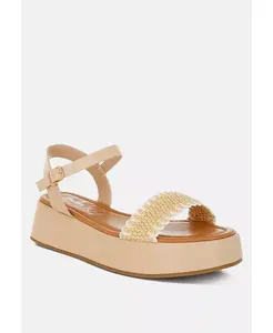 Anglong Raffia Туфли на плоской подошвеform Sandals London Rag, загар/бежевый