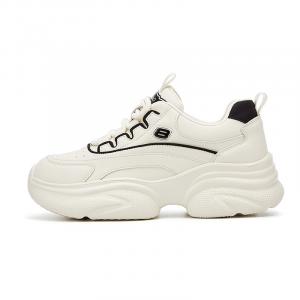 Низкие повседневные туфли, увеличивающие рост, женские Rich birds, Beige Black