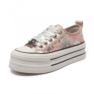 Холщовые кеды женские с низким верхом Kejianni, золотой