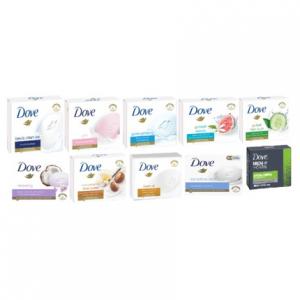 Многоцветное дерматологически одобренное 1/4 увлажняющего кремового мыла 90 г Dove