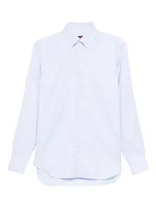 Хлопковая рубашка на пуговицах Barba, синий