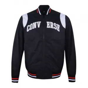 Бейсбольная куртка-бомбер без утеплителя черная Converse