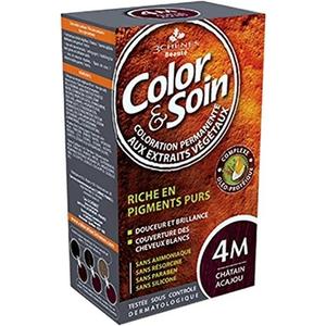 Les 3 Chenes Color & Soin Перманентный уход за волосами, цвет махагоново-каштановый, 4 м Les 3 ChÊNes