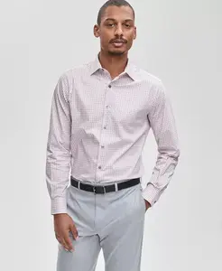 Мужская приталенная рубашка с геометрическим принтом Alfani, красный