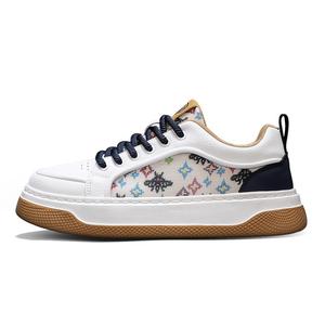 AD Высокие устойчивые к истиранию низкие скейтерские кроссовки мужские бело-синие, цвет White Blue